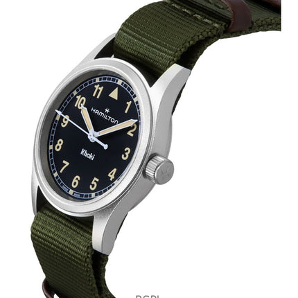 Hamilton Khaki Field Textilarmband Schwarzes Zifferblatt Quarz H69301930 Unisex-Uhr
