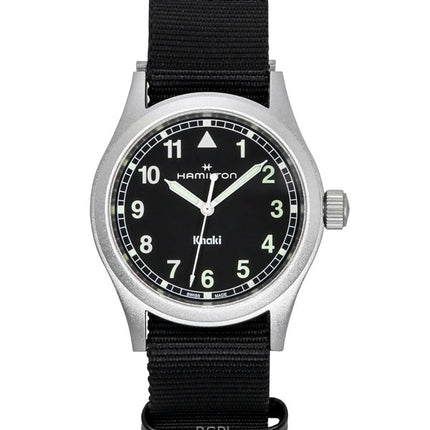 Hamilton Khaki Field Textilarmband Schwarzes Zifferblatt Quarz H69401430 Unisex-Uhr