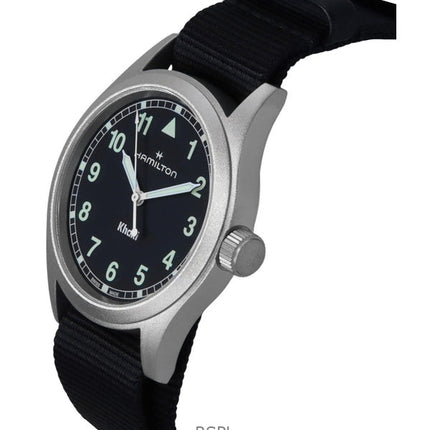 Hamilton Khaki Field Textilarmband Schwarzes Zifferblatt Quarz H69401430 Unisex-Uhr