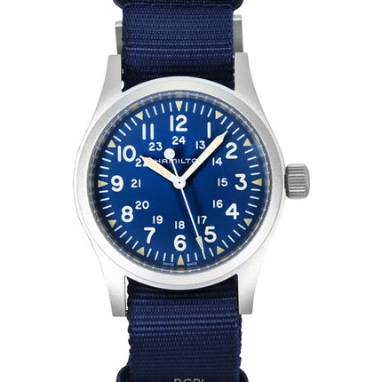 Hamilton Khaki Field Textilarmband Blaues Zifferblatt Automatik H69439940 Herrenuhr