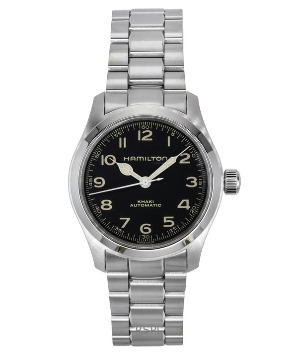 Hamilton Khaki Field Murph Edelstahl Schwarzes Zifferblatt Automatik H70405130 100M Herrenuhr
