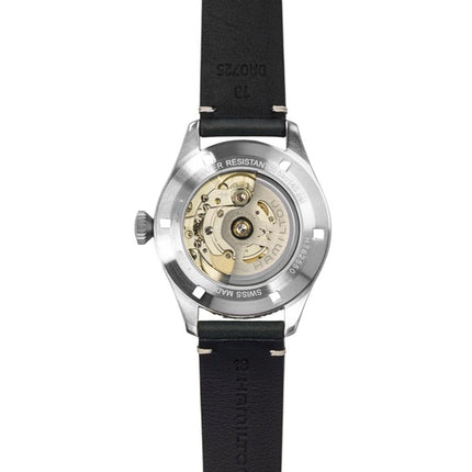 Hamilton Khaki Aviation Pilot Pioneer Herrenuhr mit Lederarmband, weißem Zifferblatt, Automatik, H76255810, wasserdicht bis 100 m