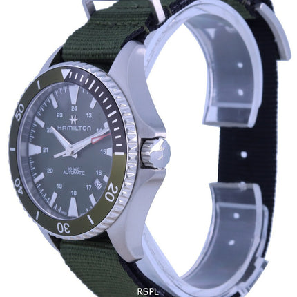 Hamilton Khaki Navy Scuba Green Dial Automatik H82375961 100M Herrenuhr