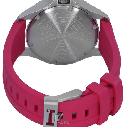 Hamilton Khaki Navy Scuba Pink Kautschukarmband schwarzes Zifferblatt Automatik H82395330 100M Unisex-Uhr