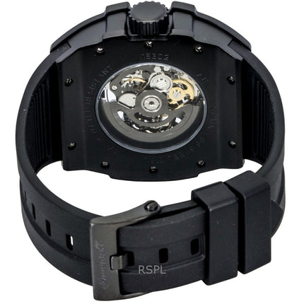 Ingersoll The Play Herrenuhr mit Polyurethanarmband, schwarzem Skelettzifferblatt und Automatik, Modell I15302