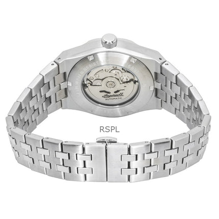 Ingersoll The Rider Herrenuhr aus Edelstahl mit schwarzem Zifferblatt und Automatikwerk, Modell I16801