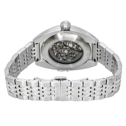 Ingersoll The Wrangler Herrenuhr aus Edelstahl mit schwarzem Skelettzifferblatt und Automatik, Modell I16901