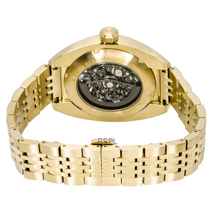 Ingersoll The Wrangler Herrenuhr, goldfarben, Edelstahl, schwarzes Skelettzifferblatt, Automatik, Modell I16902