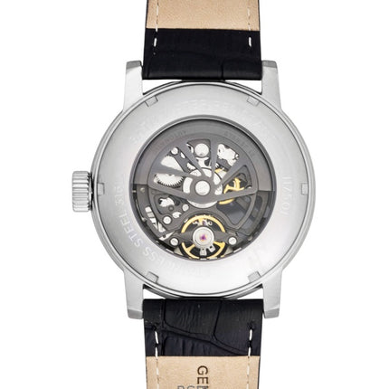 Ingersoll The Guy Herrenuhr mit Lederarmband, grauem Skelettzifferblatt und Automatik, Modell I17501