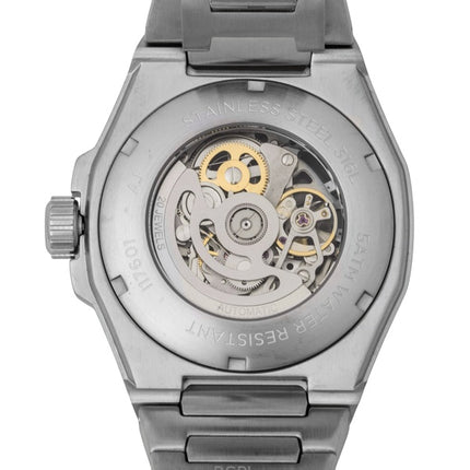 Ingersoll The Faller Herrenuhr aus Edelstahl, graues Skelettzifferblatt, Automatik, Modell I17601