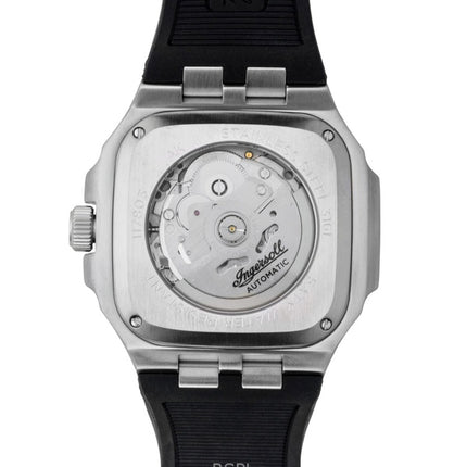 Ingersoll The Yield Herrenuhr mit Polyurethanarmband, schwarzem Zifferblatt und Automatikwerk, Modell I17803
