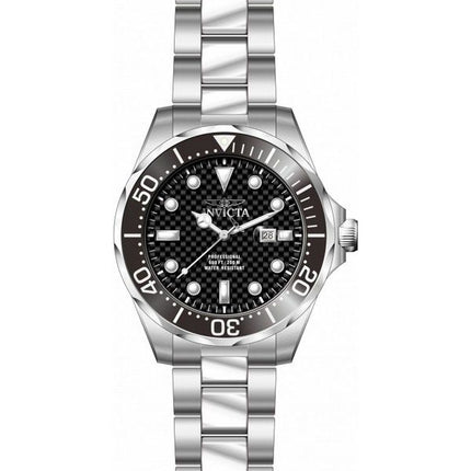 Invicta Pro Diver Schwarzes Zifferblatt Quarz Taucher 12562 200M Herrenuhr