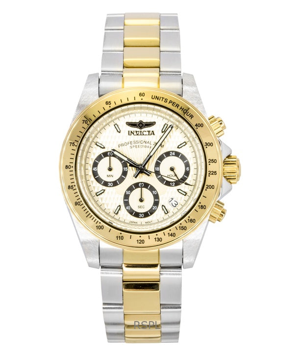 Invicta Speedway Two Tone Stainless Steel Gold Tone Dial Quartz Diver's 14930 200M Men's Watch