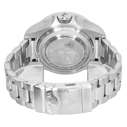 Invicta Hydromax Edelstahl Silbernes Zifferblatt Quarz Taucheruhr 16964 1000M Herrenuhr