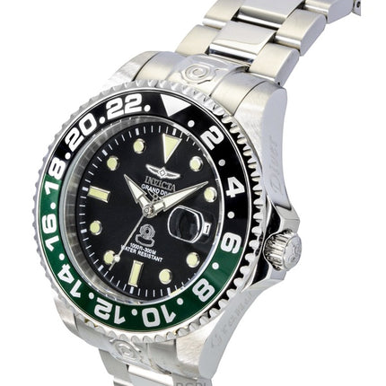 Invicta Pro Diver Edelstahl Schwarzes Zifferblatt Quarz Taucheruhr 21866 300M Herrenuhr