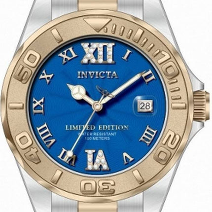 Invicta Pro Diver Limited Edition Blaues Zifferblatt Quarz 34261 100M Damenuhr