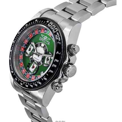 Invicta Speedway Roulette Casino Chronograph GMT Grünes