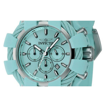 Invicta Bolt Chronograph GMT Silikonarmband, türkisfarbenes Zifferblatt, Quarz- 45168 200M, Herrenuhr