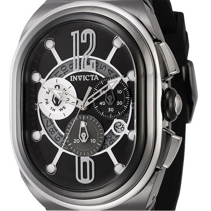 Invicta Lupah Revolution 2.0 Chronograph, schwarzes Zifferblatt, Quarz, 45586, 100 m, Herrenuhr