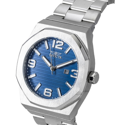 Invicta Huracan Edelstahl Blaues Zifferblatt Quarz 45778 100M Herrenuhr