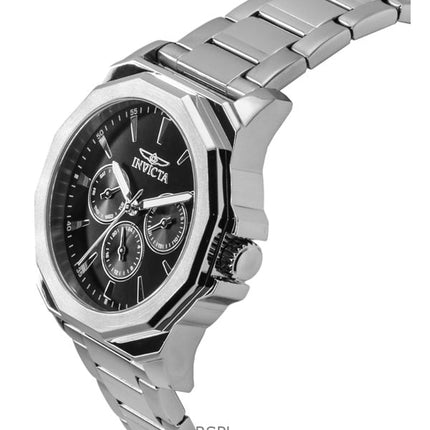 Invicta Speedway Edelstahl Schwarzes Zifferblatt Quarz 46842 Herrenuhr