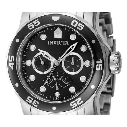Invicta Pro Diver Retrograde GMT Quarz-Taucheruhr mit schwarzem Zifferblatt, 46992, 200 m, Herrenuhr