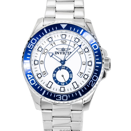 Invicta Pro Diver Edelstahl weißes Zifferblatt Quarz 47124 Herrenuhr