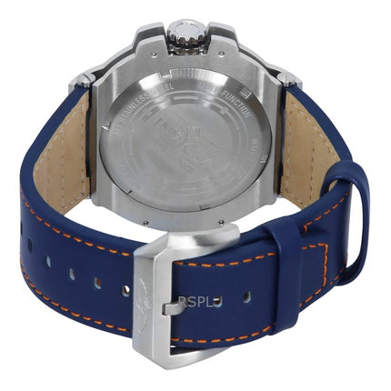 Invicta Racing Downforce GMT Lederarmband Blaues Zifferblatt Quarz 47378 200M Herrenuhr