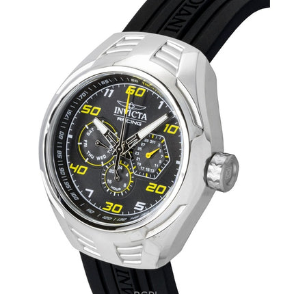 Invicta Racing Silikonarmband Schwarzes Zifferblatt Quarz 47724 Herrenuhr