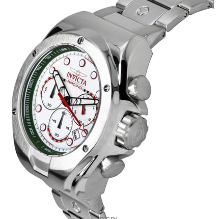 Invicta Racing Chronograph Edelstahl weißes Zifferblatt Quarz 47746 Herrenuhr