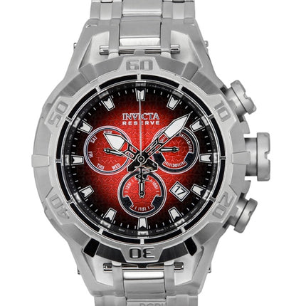Invicta Reserve Ocean Warrior Chronograph mit rotem und schwarzem Zifferblatt, Quarz 47849, 100 M, Herrenuhr