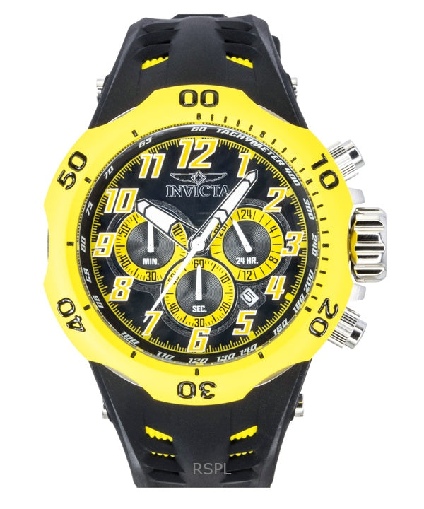 Invicta Venom Hydra GMT Chronograph Silikonarmband Schwarzes Zifferblatt Quarz 48236 200M Herrenuhr