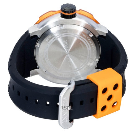 Invicta Pro Diver Ocean Voyage Herrenuhr mit Silikonarmband, schwarzem Zifferblatt, Quarzwerk, Modell 48340, wasserdicht bis 200 m