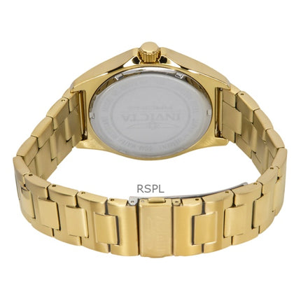 Invicta Racing Goldfarbene Edelstahl-Quarzuhr mit grünem Zifferblatt 48870