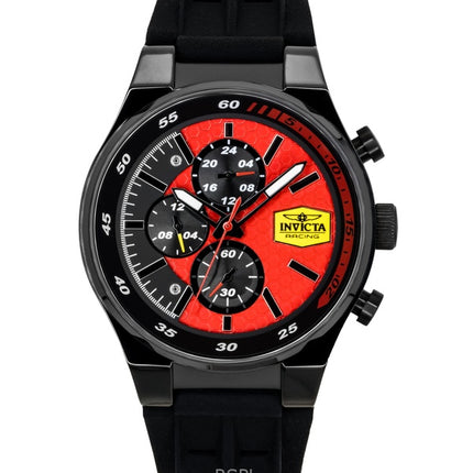 Invicta Racing Chronograph Silikonarmband Rotes Zifferblatt Quarz 48877 Herrenuhr
