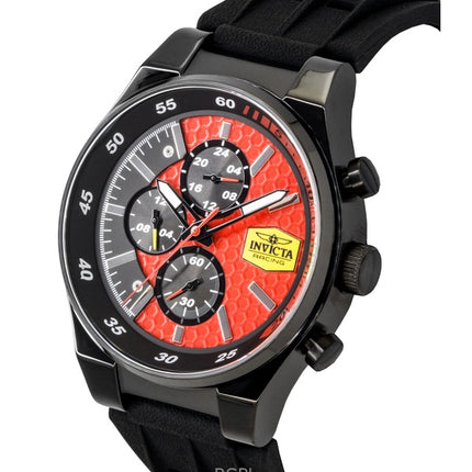 Invicta Racing Chronograph Silikonarmband Rotes Zifferblatt Quarz 48877 Herrenuhr