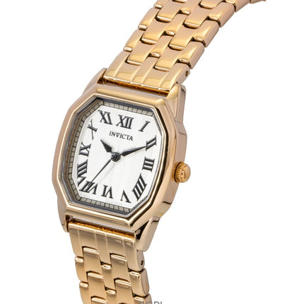 Invicta Wildflower Roségoldfarbener Edelstahl Silbernes Zifferblatt Quarz 48960 Damenuhr