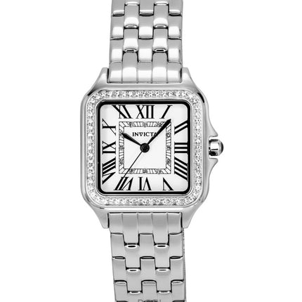 Invicta Angel Edelstahl Kristall Silber Zifferblatt Quarz 48994 Damenuhr