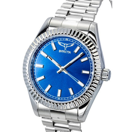 Invicta Specialty Herrenuhr aus Edelstahl mit blauem Zifferblatt und Quarzwerk, Modell 69015
