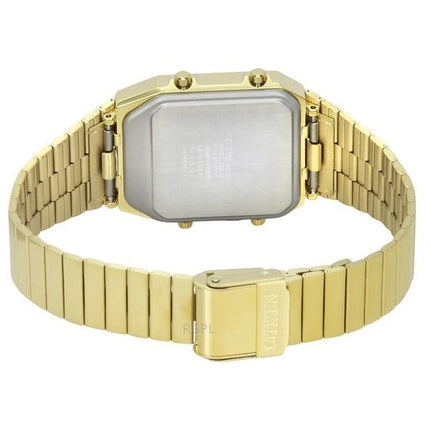 Citizen Reproduktionsmodell Analog Digital Chronograph Goldfarben Edelstahl Braunes Zifferblatt Quarz JG2103-72X Herrenuhr