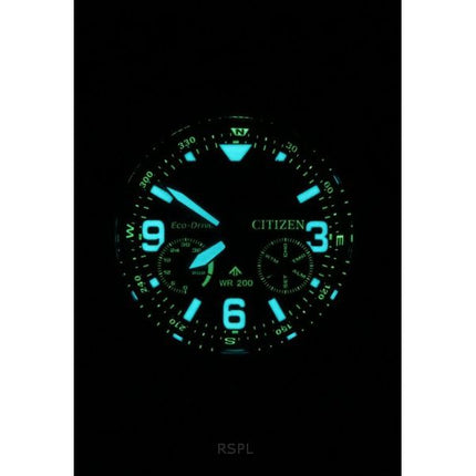 Citizen Promaster Land 35. Jahrestag Chronograph schwarzes Zifferblatt Eco-Drive JV1007-07E 200M Herrenuhr