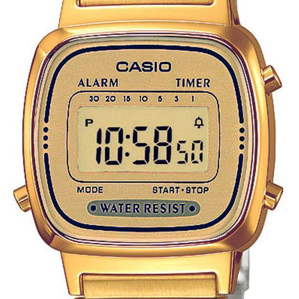 Casio Retro Wecker Digital Goldton LA670WEGA-9 Damenuhr