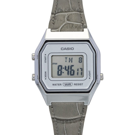 Casio Vintage Digitaluhr mit Lederarmband, Quarzwerk, LA680WEL-8A2, Unisex