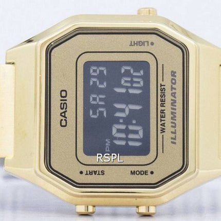 Casio Jugend Jahrgang Illuminator Alarm digitaler LA680WGA-9 b Damenuhr