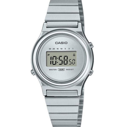 Casio Vintage Digital Edelstahl Silber Zifferblatt Quarz LA700WE-7A Damenuhr