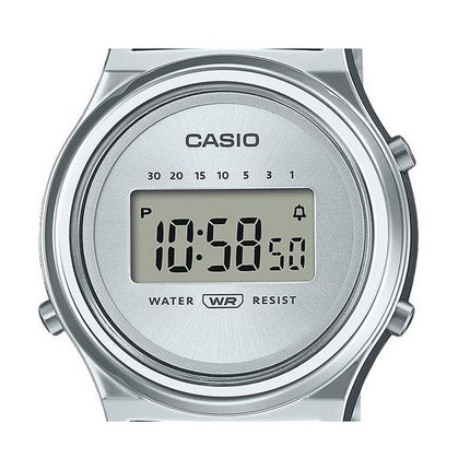 Casio Vintage Digital Edelstahl Silber Zifferblatt Quarz LA700WE-7A Damenuhr
