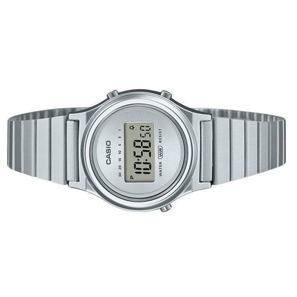 Casio Vintage Digital Edelstahl Silber Zifferblatt Quarz LA700WE-7A Damenuhr