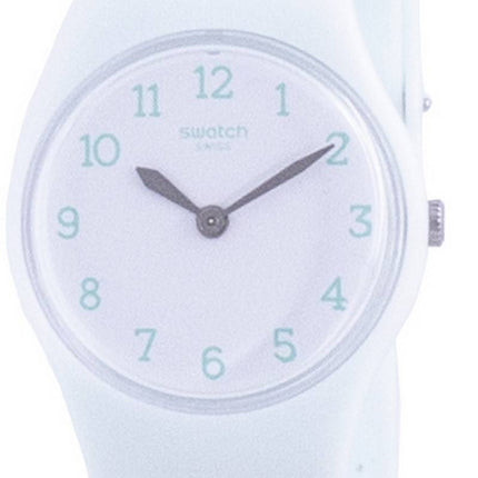 Swatch Greenbelle White Dial Silikonarmband Quarz LG129 Damenuhr