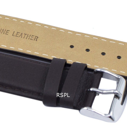 Dunkel braun Verhältnis Marke Lederband 22mm für SKX007, SKX009, SKX011, SNZG07, SNZG015
