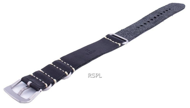Verhältnis LS19 Schwarzes Lederband 22mm